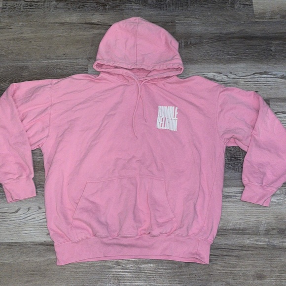 humble religion Tops Humble Religion Pink Sweater Hoodie Poshmark